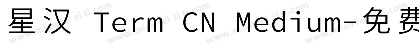 星汉 Term CN Medium字体转换